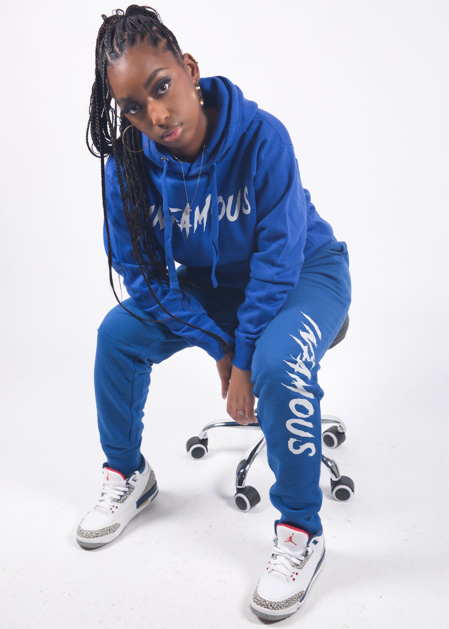 Blue Reflective Joggers