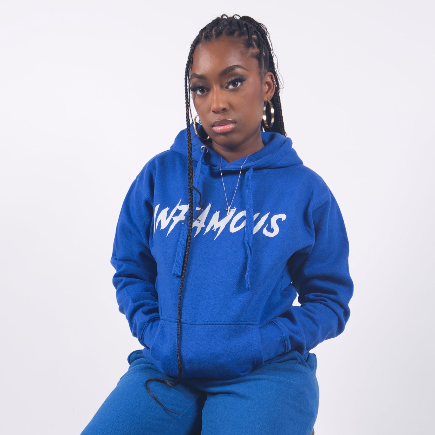 Blue Reflective Hoodie