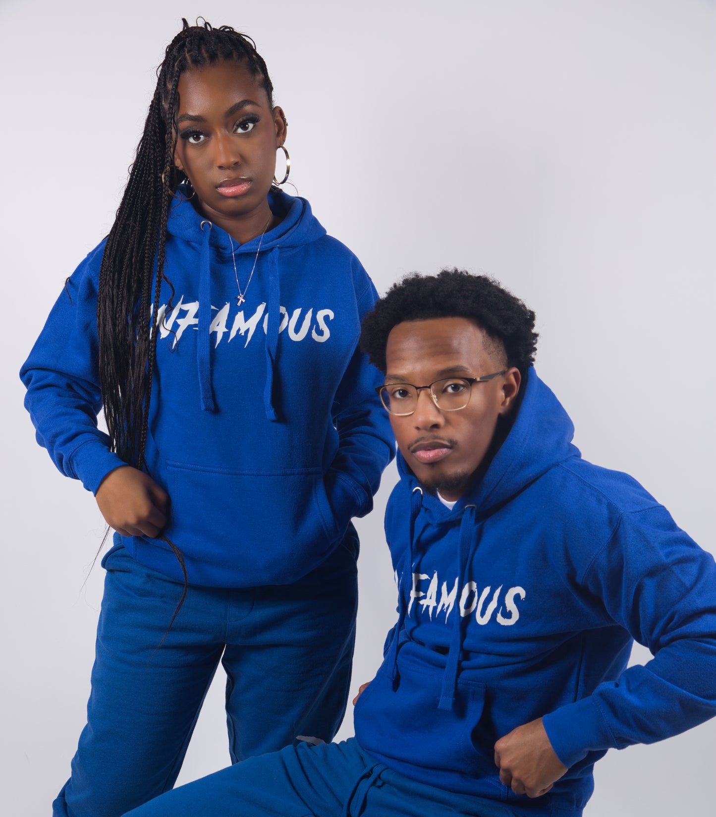 Blue Reflective Hoodie